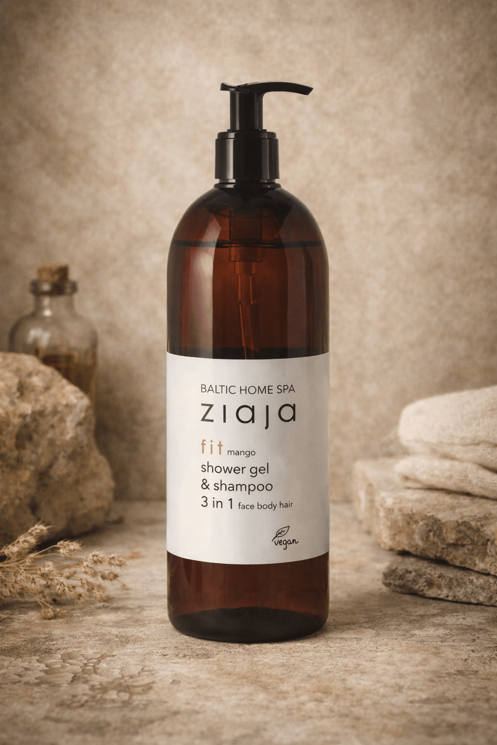 Ziaja Baltic Home Spa Fit Mango 3 - in - 1 Suihkugeeli ja Shampoo 500 ml – Kasvojen, Vartalon ja Hiusten Puhdistus - Skonbeauty.com