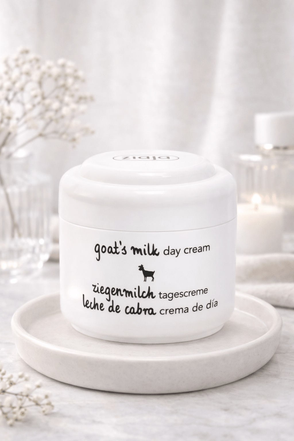 Ziaja Goat’s Milk päivävoide kuivalle iholle 50 ml – kosteuttava ja ravitseva kasvovoide kasvoille - Skonbeauty.com