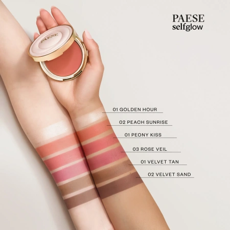 PAESE SELFGLOW Creamy Blush Peony Kiss – voidemainen poskipuna 8 g