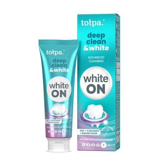 White ON Deep Clean valkaiseva hammastahna 75 ml – PAP & entsyymit