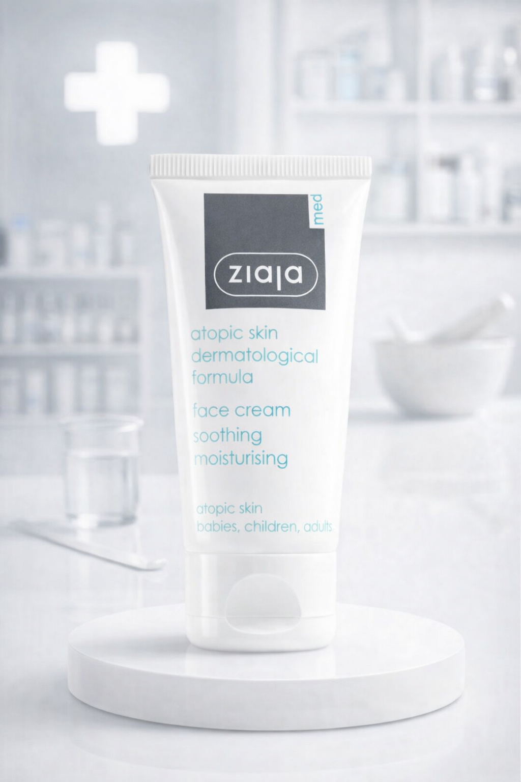 Ziaja Med atooppisen ihon kasvovoide 50 ml – rauhoittava ja kosteuttava voide herkälle iholle
