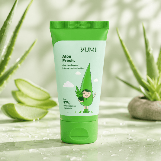 Yumi Aloe Vera & Kaktus Käsivoide 50 ml – Syväkosteuttava ja nopeasti imeytyvä käsivoide kuiville käsille - Skonbeauty.com