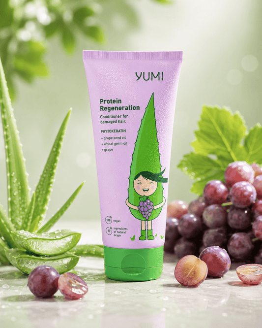 Yumi Grape Protein Repair Conditioner 200 ml – Uudistava hoitoaine vaurioituneille hiuksille - Skonbeauty.com