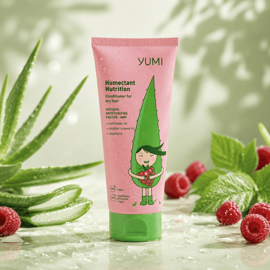 Yumi Raspberry Moisture Conditioner 200 ml – Kosteuttava hoitoaine kuiville ja vaurioituneille hiuksille - Skonbeauty.com