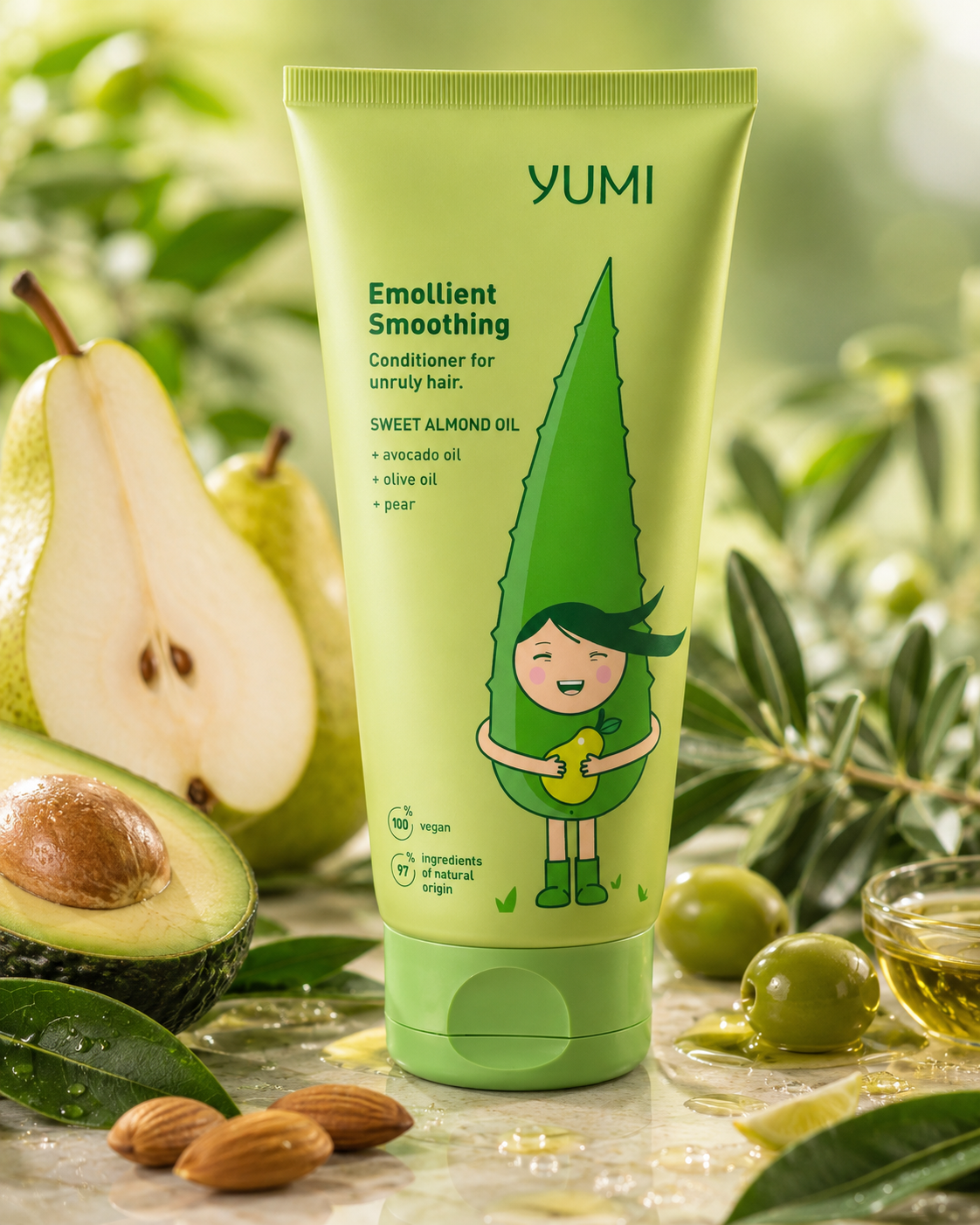 Yumi Silottava Hoitoaine Päärynä 200 ml – Pörröisille Hiuksille - Skonbeauty.com