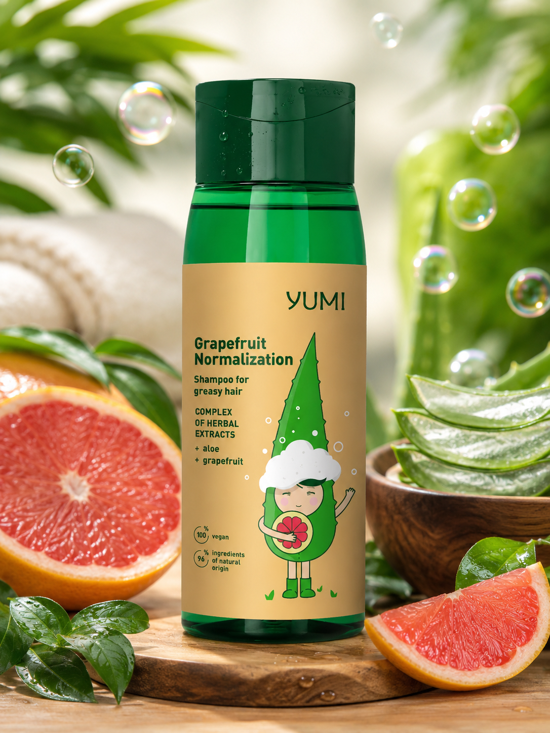 Yumi Tasapainottava Shampoo Greippi Rasvoittuville Hiuksille 300 ml - Skonbeauty.com