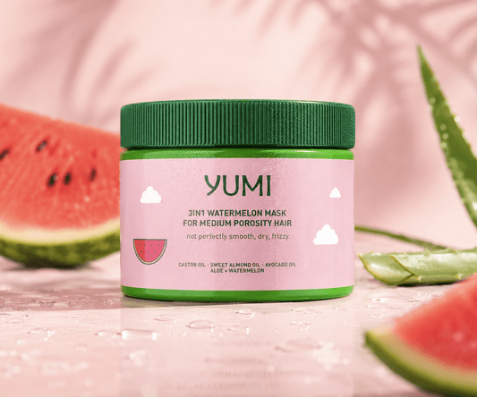 Yumi Watermelon 3in1 Hiusnaamio 300 ml – Kosteuttava hiusnaamio kuiville, pörröisille ja keskihuokoisille hiuksille - Skonbeauty.com