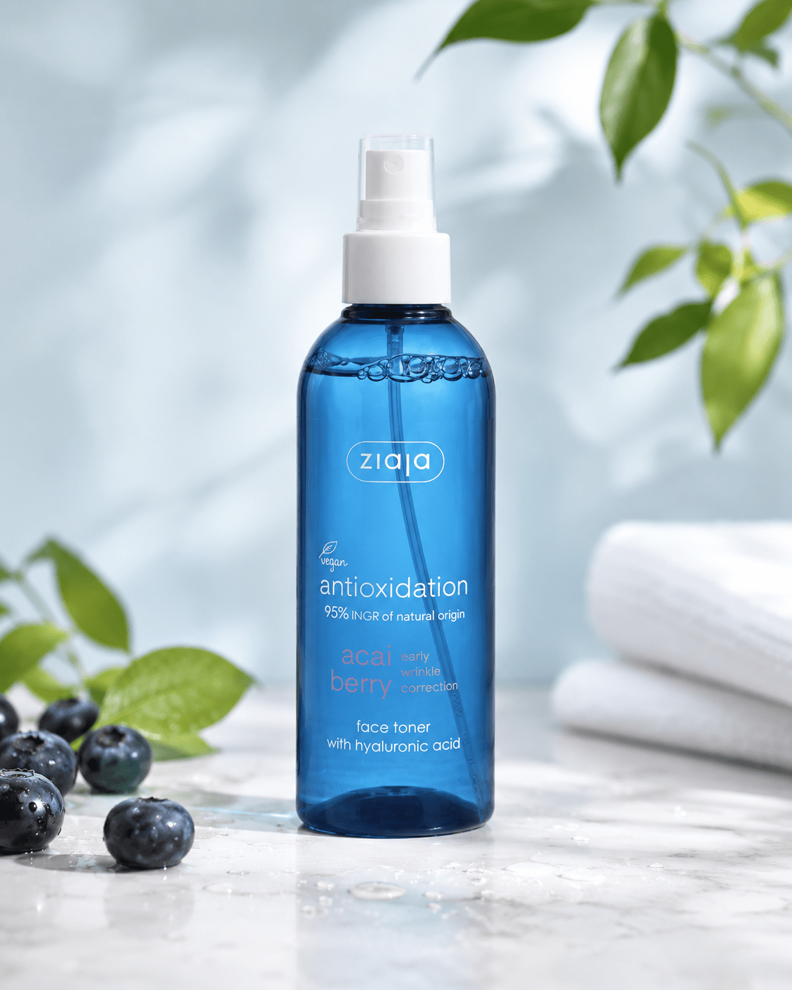 Ziaja Acai Berry Antioksidanttinen Kasvovesisuihke Hyaluronihapolla 200 ml – Kosteuttava ja Kirkastava Kasvosuihke - Skonbeauty.com