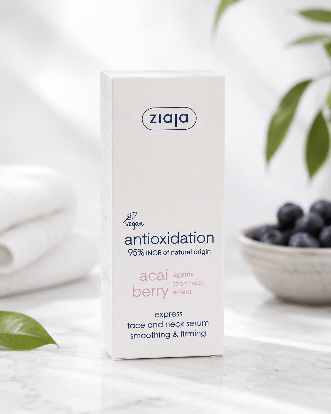 Ziaja Acai Berry Antioksidanttinen Kaula - ja Kasvoseerumi 50 ml – Kosteuttava ja Silottava Seerumi Herkälle Iholle - Skonbeauty.com