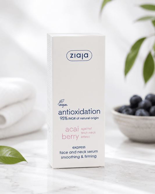 Ziaja Acai Berry Antioksidanttinen Kaula - ja Kasvoseerumi 50 ml – Kosteuttava ja Silottava Seerumi Herkälle Iholle - Skonbeauty.com