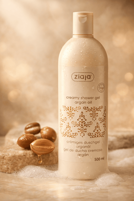 Ziaja Argan Oil Ravitseva Suihkugeeli 500 ml – kosteuttava arganöljy suihkusaippua kuivalle iholle - Skonbeauty.com