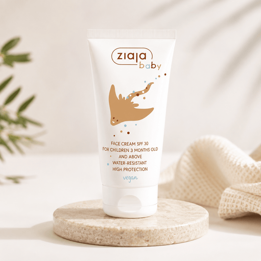 Ziaja Baby & Kids Face Cream SPF 30 50 ml – Vedenkestävä aurinkovoide lapsille ja vauvoille | Vegaaninen - Skonbeauty.com