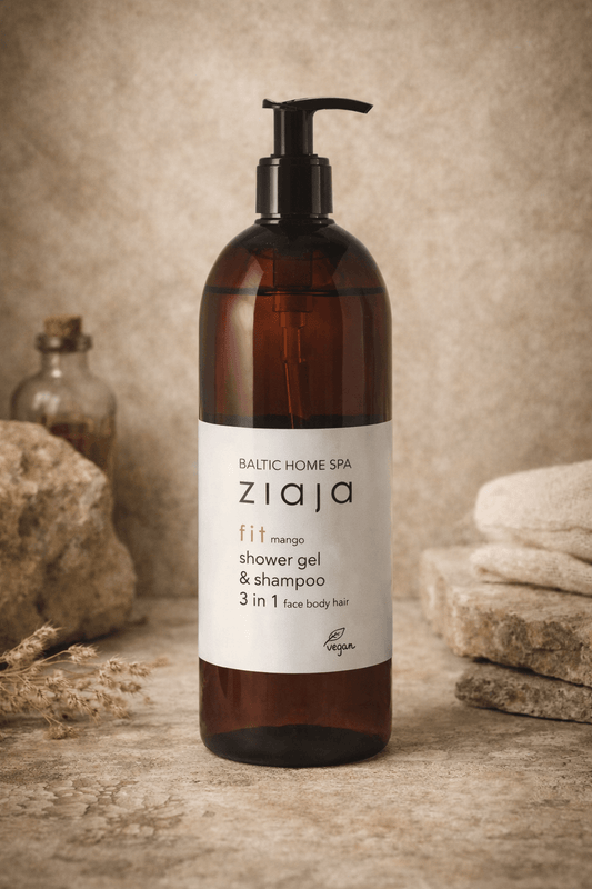 Ziaja Baltic Home Spa Fit Mango 3 - in - 1 Suihkugeeli ja Shampoo 500 ml – Kasvojen, Vartalon ja Hiusten Puhdistus - Skonbeauty.com