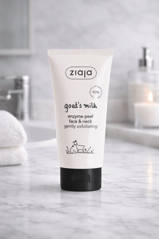 Ziaja Goat’s Milk Entsyymikuorinta Kasvoille 75 ml – Hellävarainen Vuohenmaito Kasvokuorinta Face & Neck - Skonbeauty.com