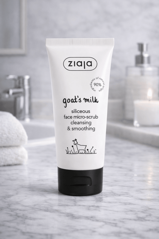 Ziaja Goat’s Milk Mikrokuorinta Kasvoille 75 ml – Vuohenmaito Siliceous Face Micro - Scrub Puhdistava & Kirkastava Kasvokuorinta - Skonbeauty.com