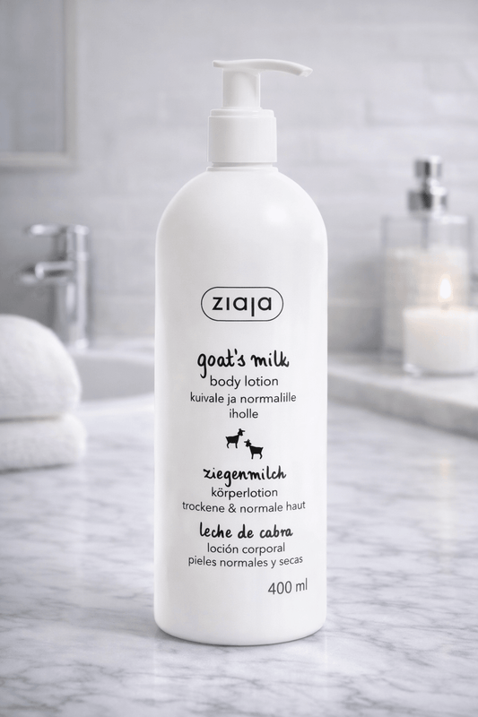 Ziaja Goat’s Milk Vartalovoide 400 ml – Kosteuttava Vuohenmaito Body Lotion Kuivalle ja Normaalille Iholle - Skonbeauty.com