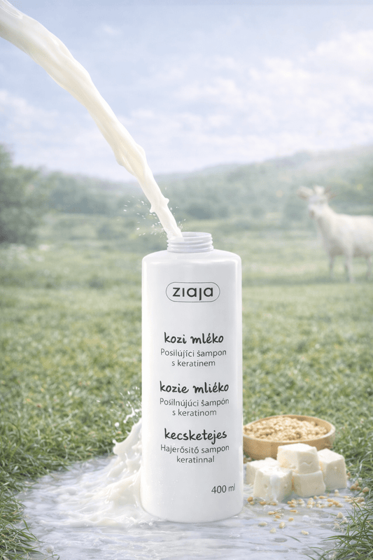 Ziaja Goat’s Milk Vuohenmaito Shampoo 400 ml – Vahvistava & Kosteuttava Shampoo Kuiville ja Vaurioituneille Hiuksille - Skonbeauty.com