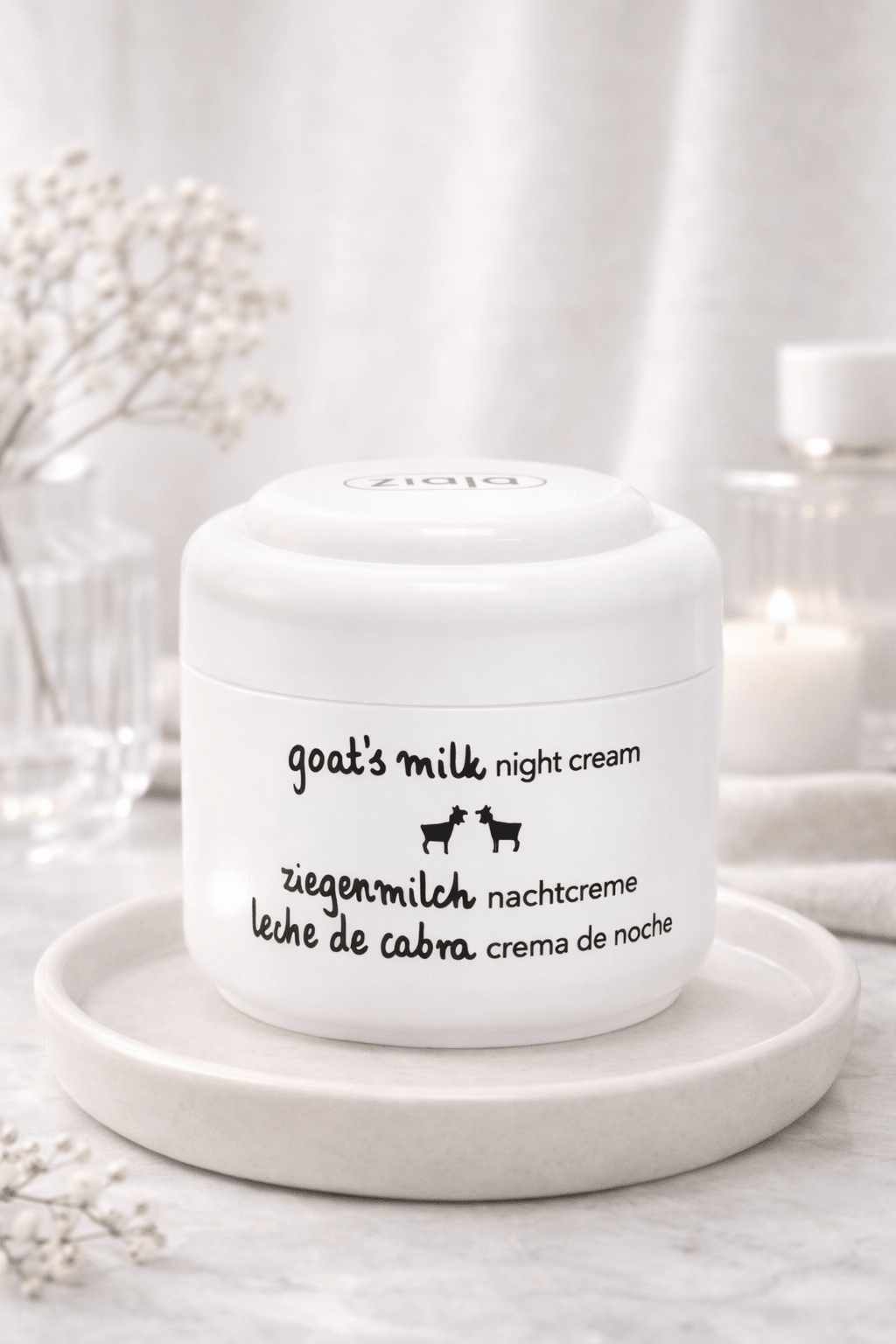 Ziaja Goat’s Milk yövoide kuivalle iholle 50 ml – ravitseva ja kosteuttava kasvovoide yöksi - Skonbeauty.com