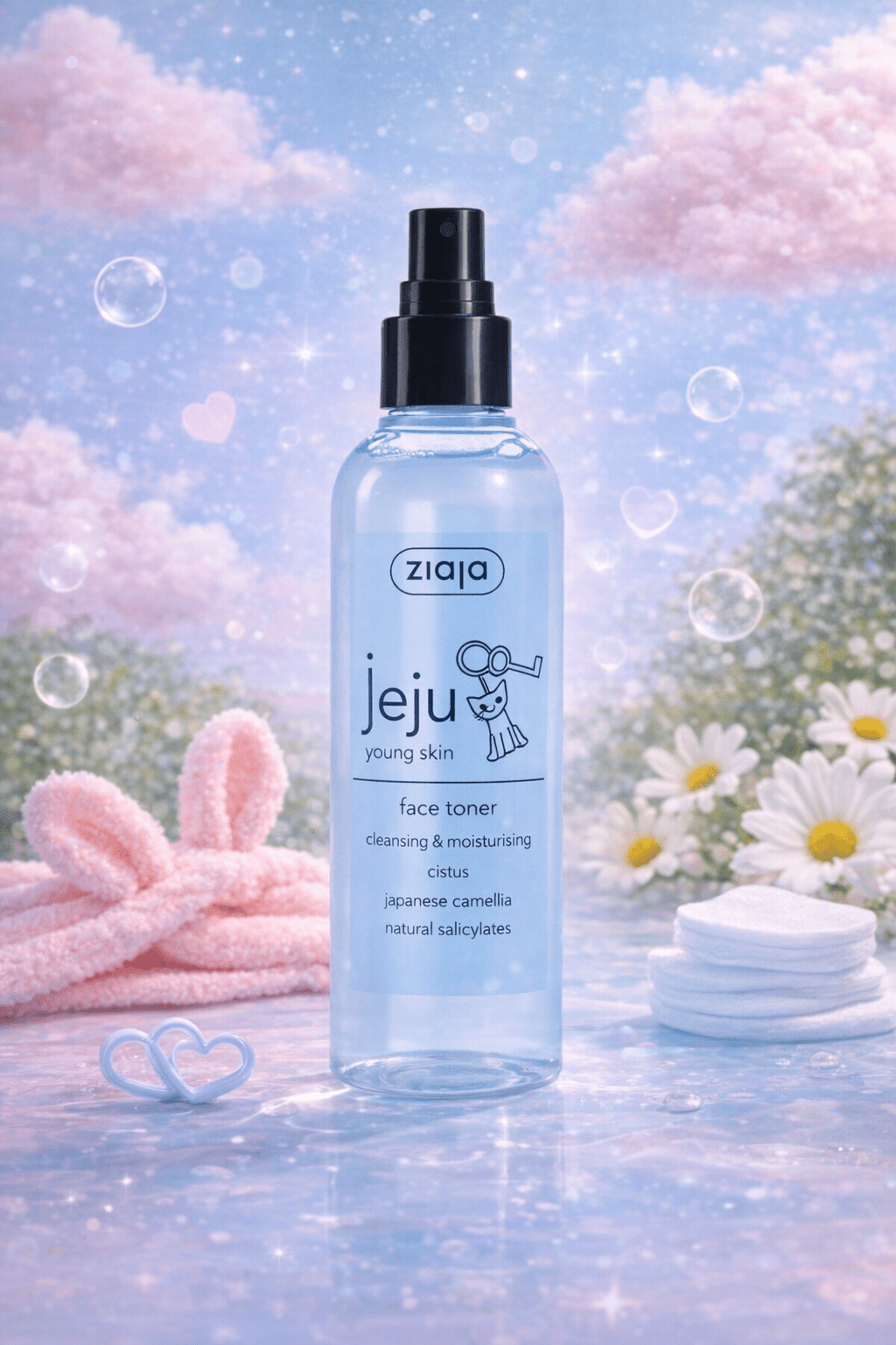 Ziaja Jeju kasvovesisuihke 200 ml – Kosteuttava ja puhdistava mist rasvoittuvalle ja akneiholle - Skonbeauty.com
