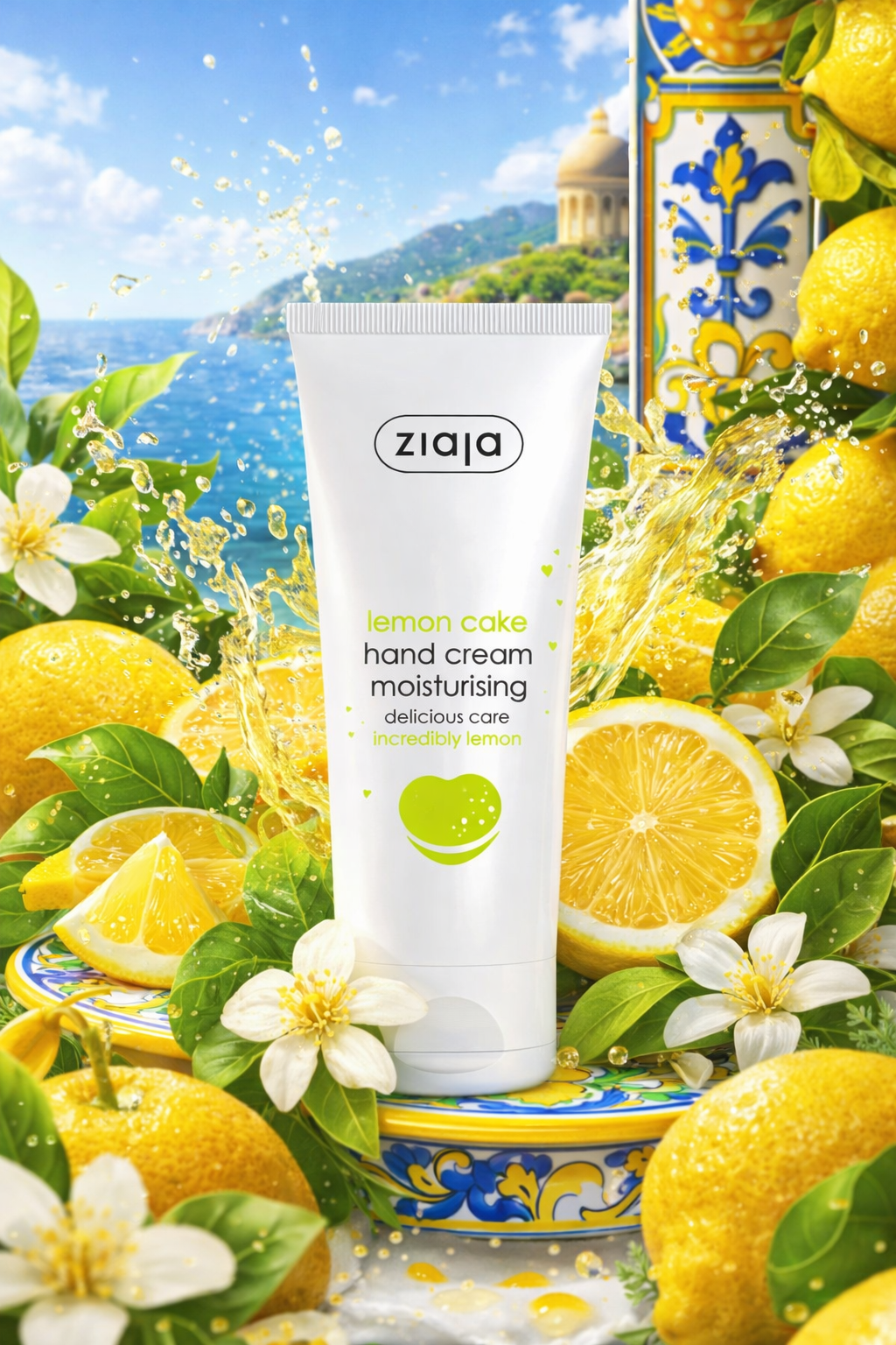 Ziaja Lemon Cake kosteuttava käsivoide 50 ml – nopeasti imeytyvä sitruunantuoksuinen käsivoide - Skonbeauty.com