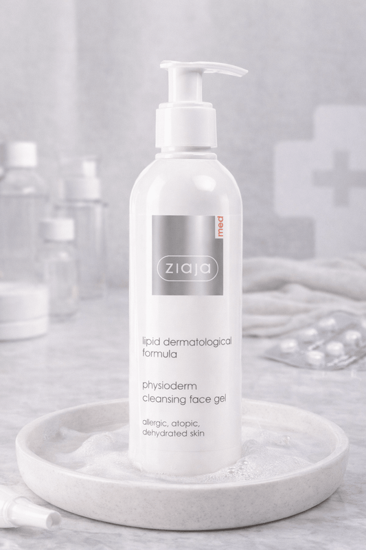 Ziaja Med Lipid Physioderm puhdistusgeeli erittäin kuivalle iholle 200 ml – sulfaatiton ja hajusteeton kasvojen puhdistus - Skonbeauty.com