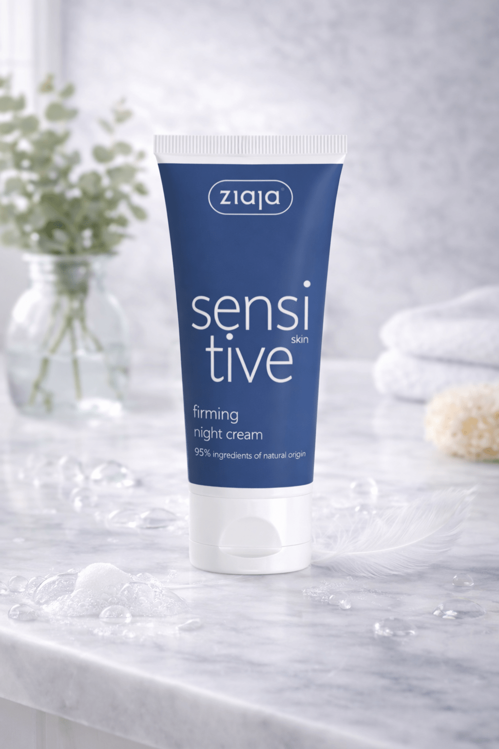 Ziaja Sensitive kiinteyttävä yövoide 50 ml – Hajusteeton anti - age yövoide herkälle iholle - Skonbeauty.com