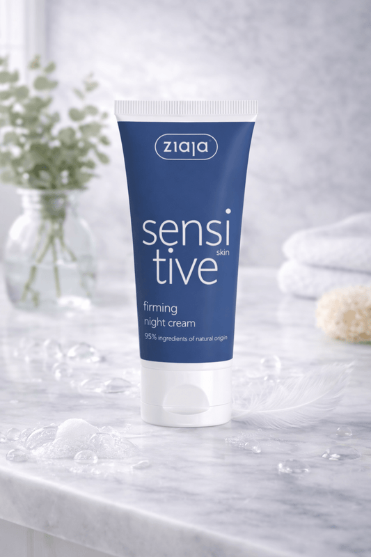Ziaja Sensitive kiinteyttävä yövoide 50 ml – Hajusteeton anti - age yövoide herkälle iholle - Skonbeauty.com