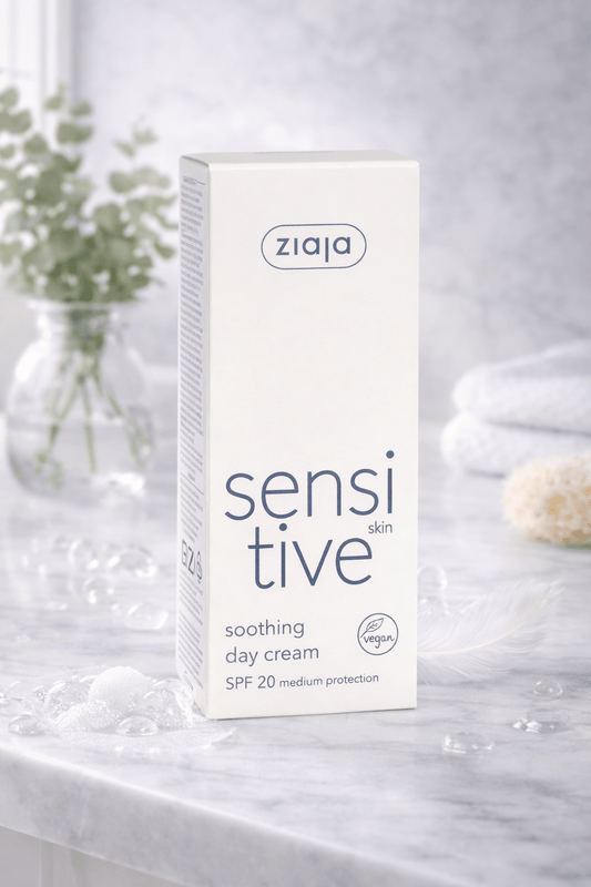 Ziaja Sensitive päivävoide SK 20 50 ml – Hajusteeton suoja ja kosteutus herkälle iholle - Skonbeauty.com